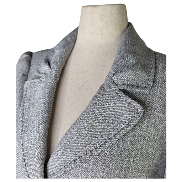 Nine West Gray Blazer Women’s Size 8 Textured Suit Jacket Career Office Wear - Picture 2 of 9